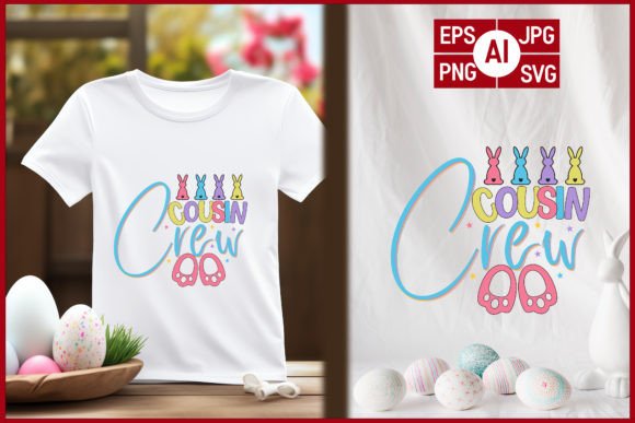 Cousin Crew Easter Bunny Graphics for T-Shirt Designs