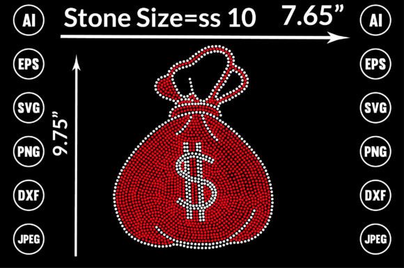 Dollar Rhinestone Graphics for T-Shirt Designs