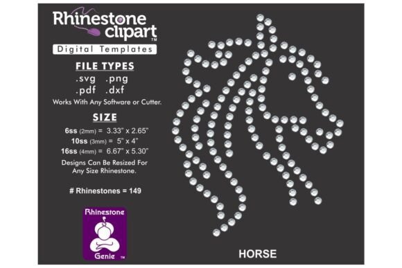 Horse Rhinestone Graphics for T-Shirt Designs