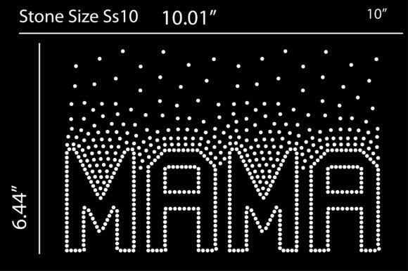 MOM Rhinestone Graphics for T-Shirt Designs