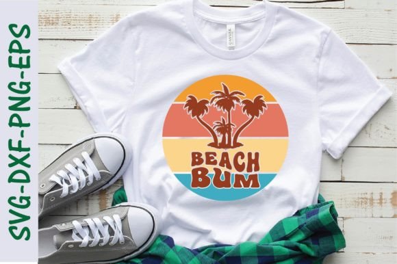 Retro Beach Bum SVG: Graphics for T-Shirt Designs