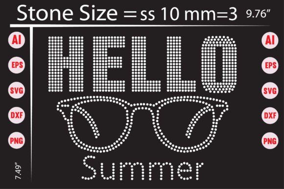 Reviewing Hello Summer Rhinestone Templates