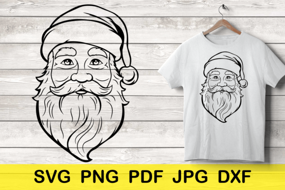Santa Head Graphics for T-Shirt Designs